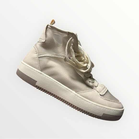 High-Top Cream Sneakers - Picture 2 of 6